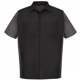 Red Kap SY20 Crew Shirt - Short Sleeve - Black/Charcoal
