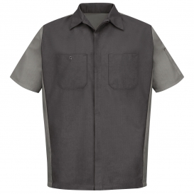 Red Kap SY20 Crew Shirt - Short Sleeve - Charcoal/Light Grey