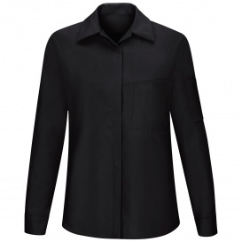Red Kap SY31 Women\'s OilBlok Performance Plus Shop Shirt - Long Sleeve - Black/Charcoal