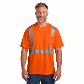 CornerStone CS204 ANSI 107 Class 2 Segmented Tape Tee - Safety Orange