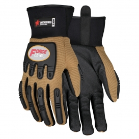 MCR Safety T100 ForceFlex Multi-Task Gloves - Anti-Vibration Palm Pad - TPR Padded Back and Knuckles