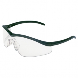 MCR Safety T1110AF T1 Safety Glasses - Black Frame - Clear Anti-Fog Lens