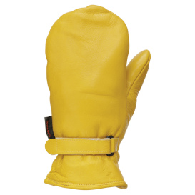 Tough Duck G35312 Leather Adjustable Pile Lined Mitt - Tan