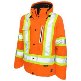 Tough Duck S245 Type R Class 3 Ripstop Fleece Lined Safety Jacket - Orange