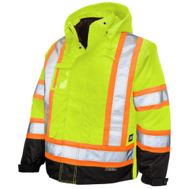Tough Duck S426 Type R Class 3 Poly Oxford 5-in-1 Safety Jacket - Yellow/Lime 