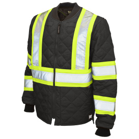Tough Duck S432 Type O Class 1 Quilted Safety Freezer Jacket - Black