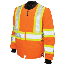 Tough Duck S432 Type R Class 3 Quilted Safety Freezer Jacket - Orange