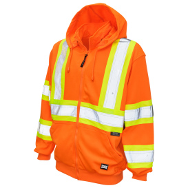 Tough Duck S494 Type R Class 3 Fleece Unlined Safety Hoodie - Orange