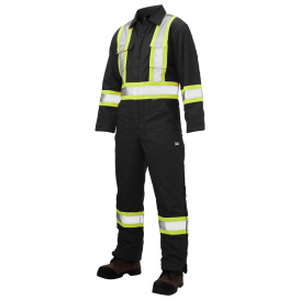 Tough Duck S787 Type O Class 1 Duck Insulated Safety Coveralls - Black