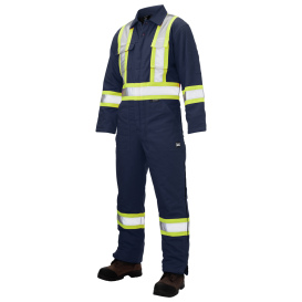 Tough Duck S787 Type O Class 1 Duck Insulated Safety Coveralls - Navy