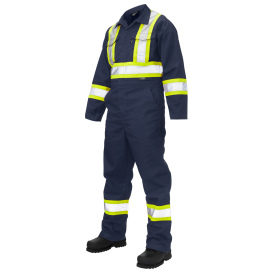 Tough Duck S792 Type O Class 1 Twill Unlined Safety Coverall - Navy