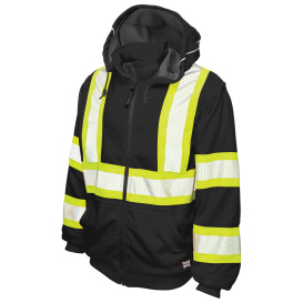Tough Duck SJ16 Type O Class 1 Thermal Lined Safety Sweatshirt - Black
