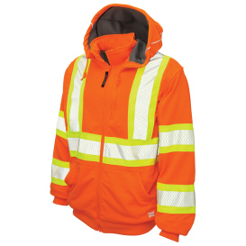 Tough Duck SJ16 Type R Class 3 Thermal Lined Safety Sweatshirt - Orange