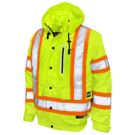 Tough Duck SJ20 Type R Class 3 Ripstop Bomber Safety Jacket - Yellow/Lime