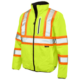 Tough Duck SJ27 Type R Class 3 Ripstop Reversible Safety Jacket - Yellow/Lime