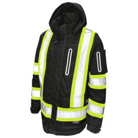 Tough Duck SJ28 Type O Class 1 Hi-Vis Shell Safety Jacket - Black