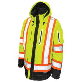 Tough Duck SJ28 Type R Class 3 Hi-Vis Shell Safety Jacket - Yellow/Lime
