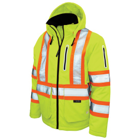 Tough Duck SJ40 Type R Class 3 Insulated Flex Safety Jacket - Yellow/Lime