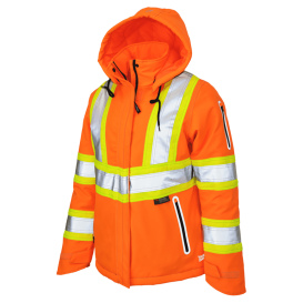 Tough Duck SJ41 Type R Class 3 Women\'s Insulated Flex Safety Jacket - Orange