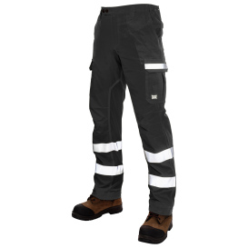Tough Duck SP06 Class E Relaxed Fit 4-Way Stretch Cargo Safety Pants - Black