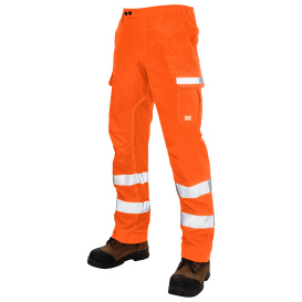 Tough Duck SP06 Class E Relaxed Fit 4-Way Stretch Cargo Safety Pants - Orange