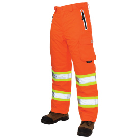 Tough Duck SP08 Class E Pull-On Ripstop Technical Snow Safety Pants - Orange