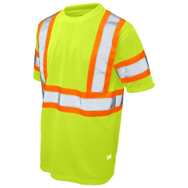Tough Duck ST09 Type R Class 3 Micro Mesh Short Sleeve Safety Shirt - Yellow/Lime