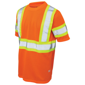 Tough Duck ST09 Type R Class 3 Micro Mesh Short Sleeve Safety Shirt - Orange
