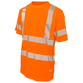 Tough Duck ST12 Type R Class 3 Polyester X-Back Safety Shirt - Orange