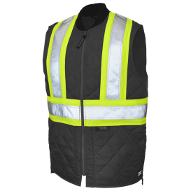 Tough Duck SV05 Type O Class 1 Quilted Freezer Safety Vest - Black