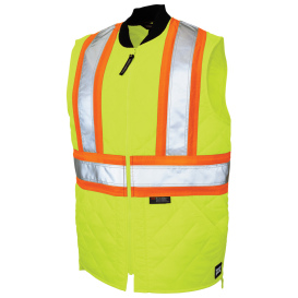 Tough Duck SV05 Type R Class 2 Quilted Freezer Safety Vest - Yellow/Lime