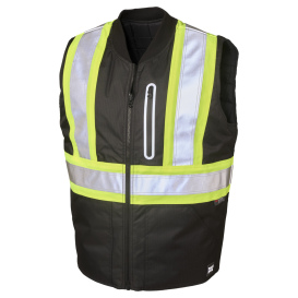 Tough Duck SV141 Type O Class 1 Ripstop Reversible Safety Vest - Black