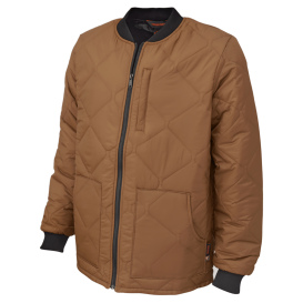 Tough Duck WJ16 Quilted Freezer Jacket with PrimaLoft Insulation - Brown