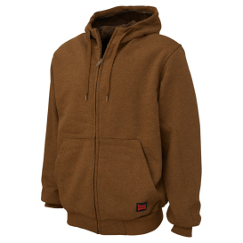 Tough Duck WJ21 Fleece Zip Hoodie - Melange Brown