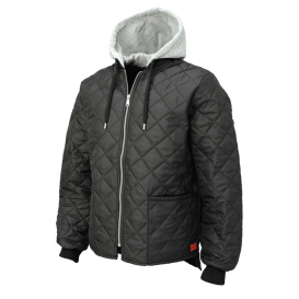 Tough Duck WJ26 Quilted Hooded Freezer Jacket - Black