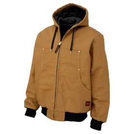 Tough Duck WJ30 Duck Classic Hooded Duck Bomber Jacket - Brown