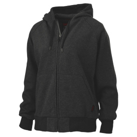 Tough Duck WJ36 Women\'s Fleece Zip Hoodie - Black