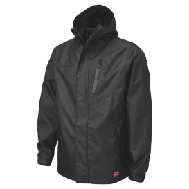 Tough Duck WJ37 Waterproof Breathable Ripstop Rain Jacket - Black