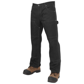 Tough Duck WP03 Loose Fit Washed Duck Double Front Pants - Black