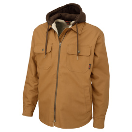 Tough Duck WS03 Sherpa Lined Duck Jac-Shirt - Brown