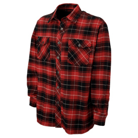 Tough Duck WS04 Heavy Flannel Overshirt - Red Black