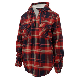 Tough Duck WS12 Women\'s Plush Pile-Lined Flannel - Red/Navy Plaid