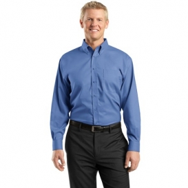 Red House TLRH37 Tall Nailhead Non-Iron Button-Down Shirt - Mediterranean Blue