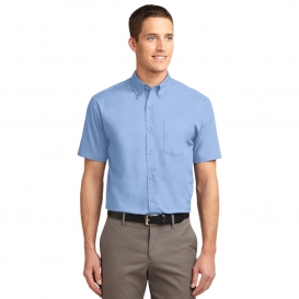 Port Authority TLS508 Tall Short Sleeve Easy Care Shirt - Light Blue/Light Stone