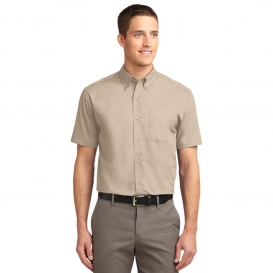 Port Authority TLS508 Tall Short Sleeve Easy Care Shirt - Stone/Stone