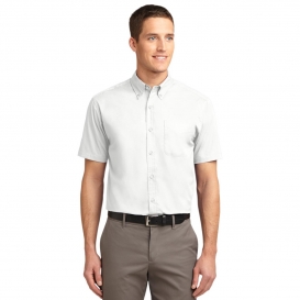 Port Authority TLS508 Tall Short Sleeve Easy Care Shirt - White/Light Stone