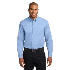 Port Authority TLS608 Tall Long Sleeve Easy Care Shirt - Light Blue/Light Stone