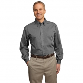 Port Authority Mens Tall Crosshatch Easy Care Shirt