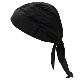 OccuNomix TN6 Tuff Nougies Deluxe Tie Hat Doo Rag with Elastic - Black
