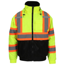 Tingley J26122C Type R Class 3 X-Back Two-Tone Bomber Safety Jacket - Yellow/Lime